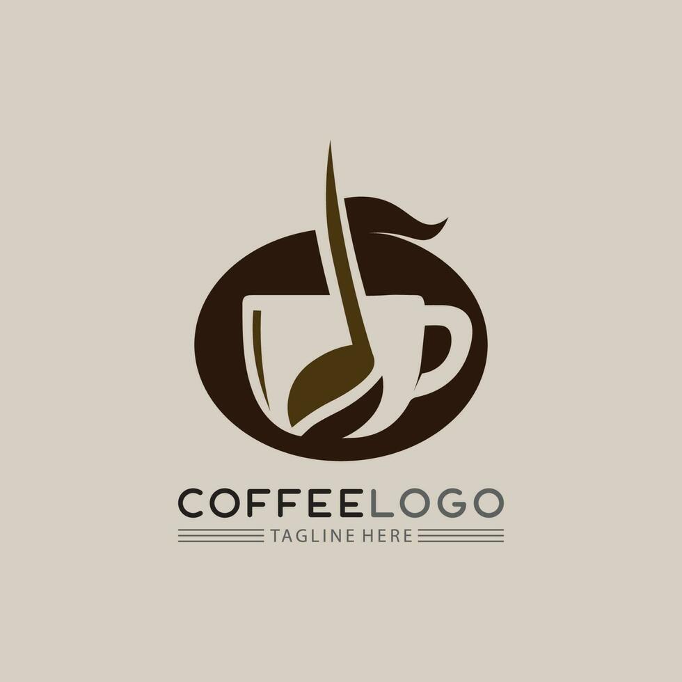 plantilla de logotipo de taza de café vector