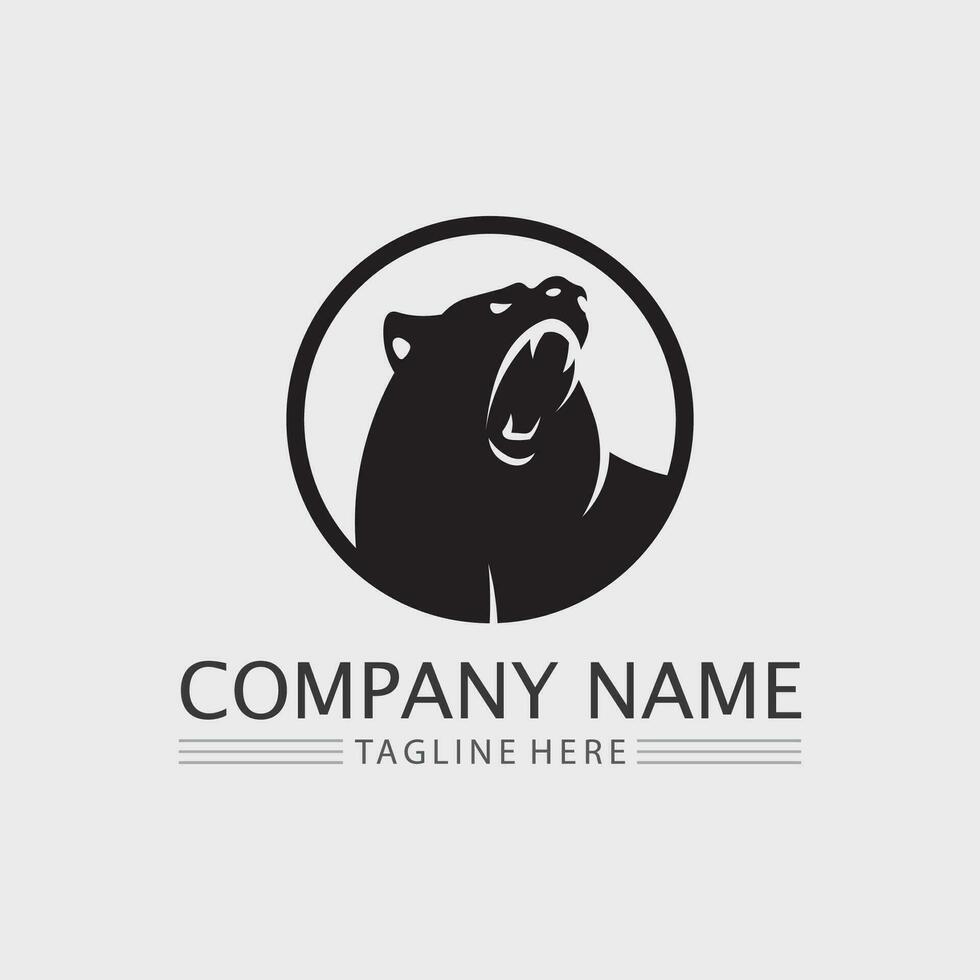 bear logo and animal vector design graphic illustration