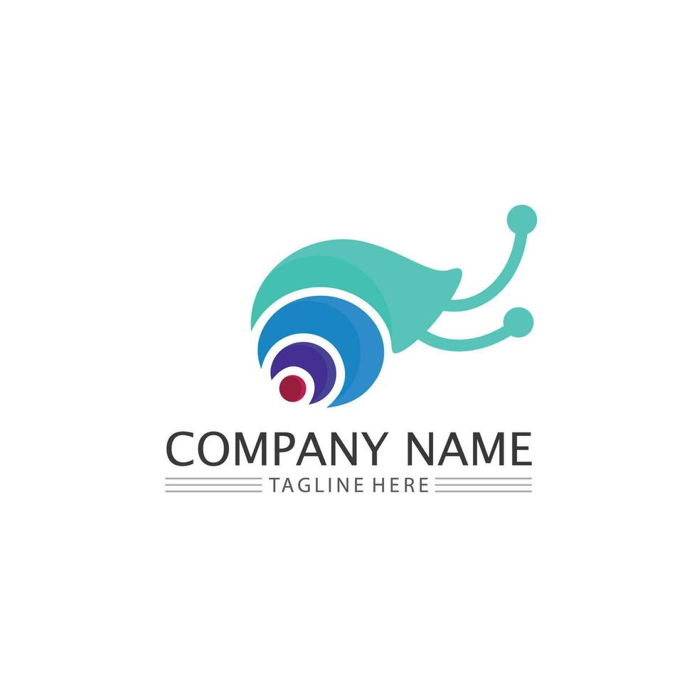 snail logo template vector icon illustration design