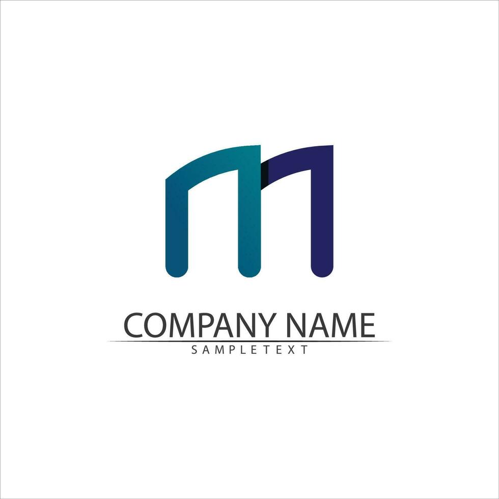 M Letter Logo Template vector