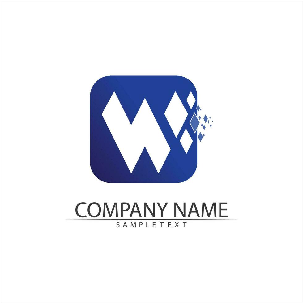 W Letter Logo Template vector