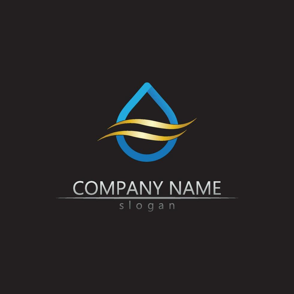 Water drop Logo Template vector