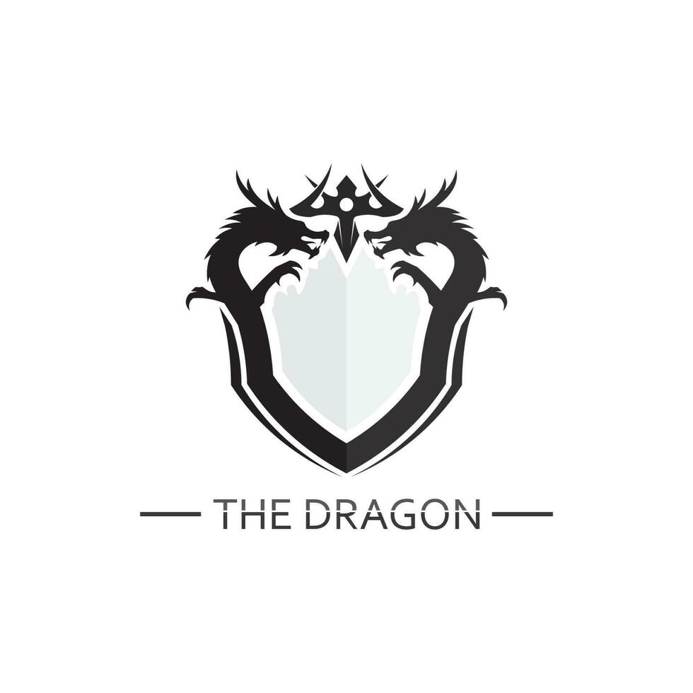 Dragon vector icon illustration