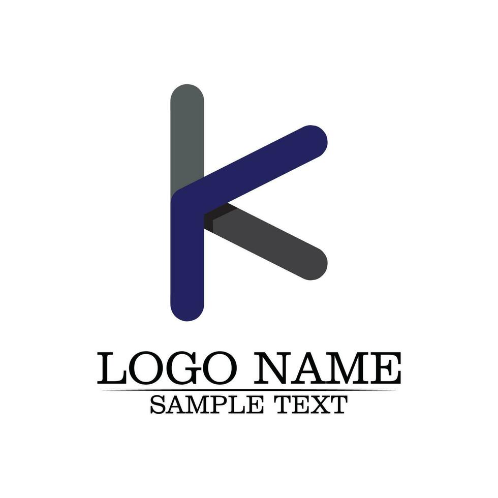 k letra k diseño de logotipo y vector