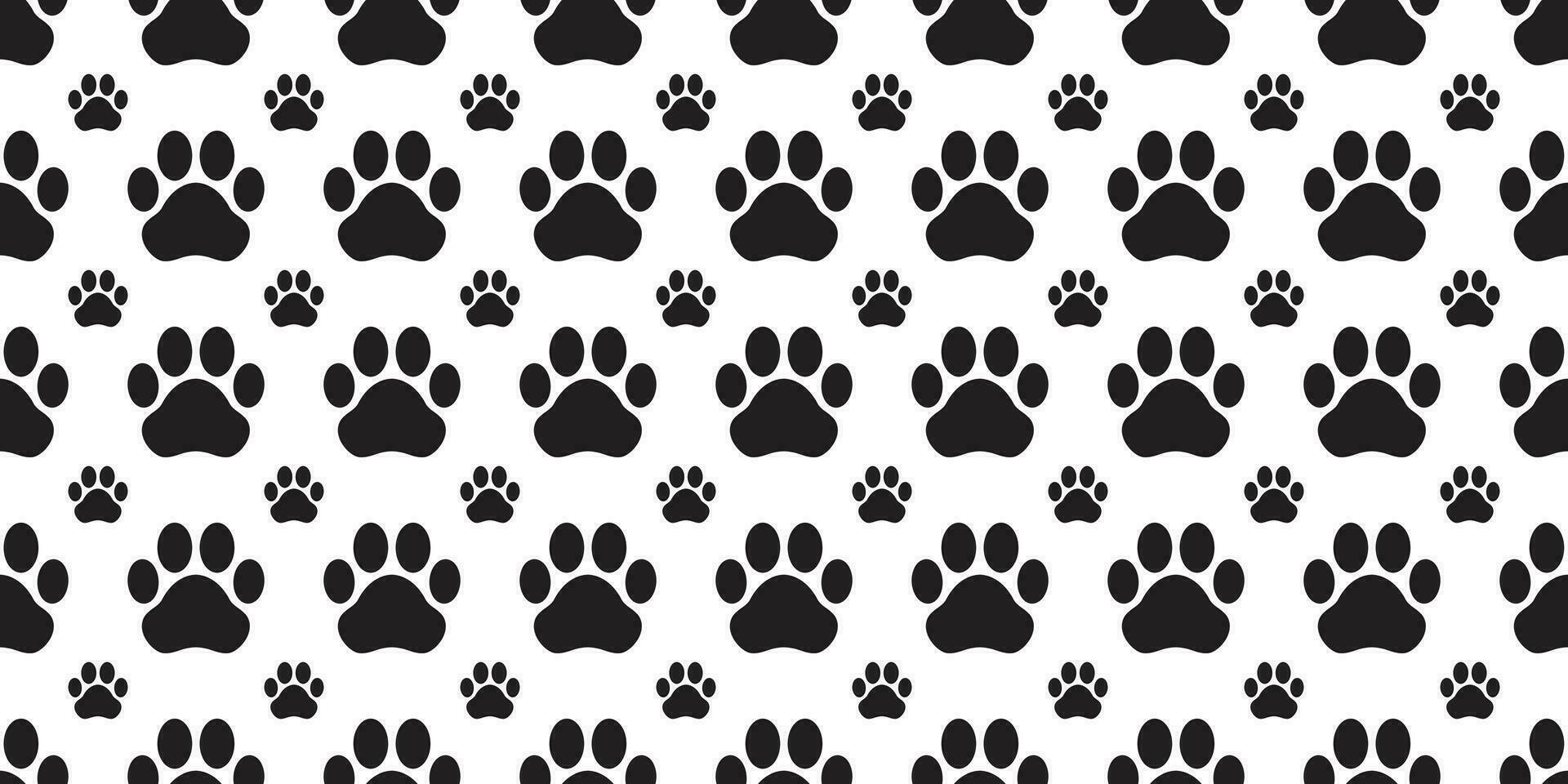 Dog Paw seamless pattern vector footprint puppy cat tile background repeat wallpaper scarf isolated cartoon illustration