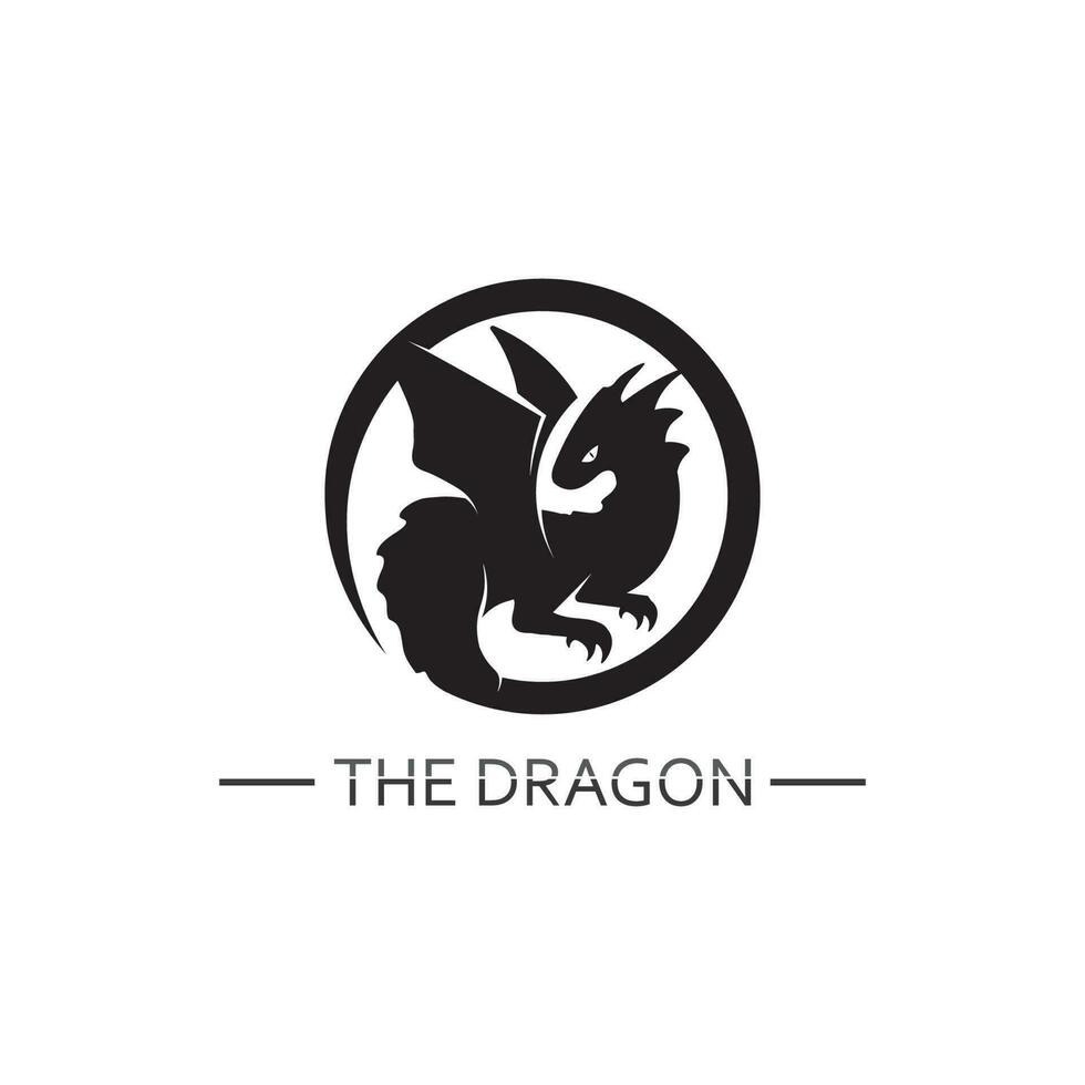 Dragon vector icon illustration