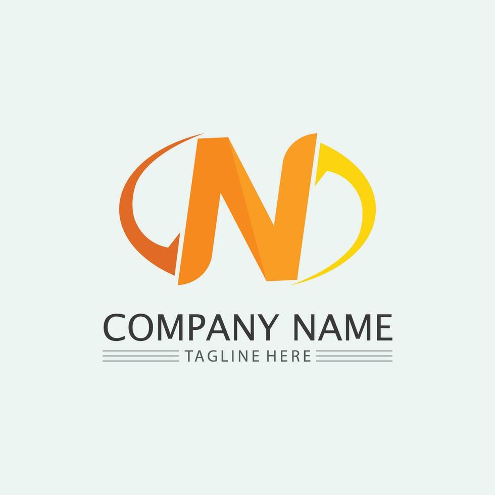 N Letter Logo Template vector