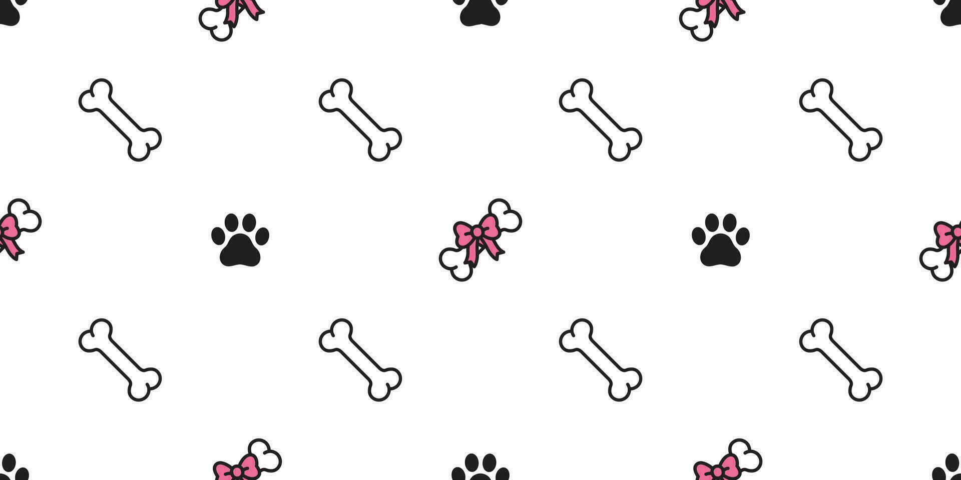 dog bone seamless pattern vector bow tie heart valentine french bulldog scarf isolated tile background wallpaper repeat pink