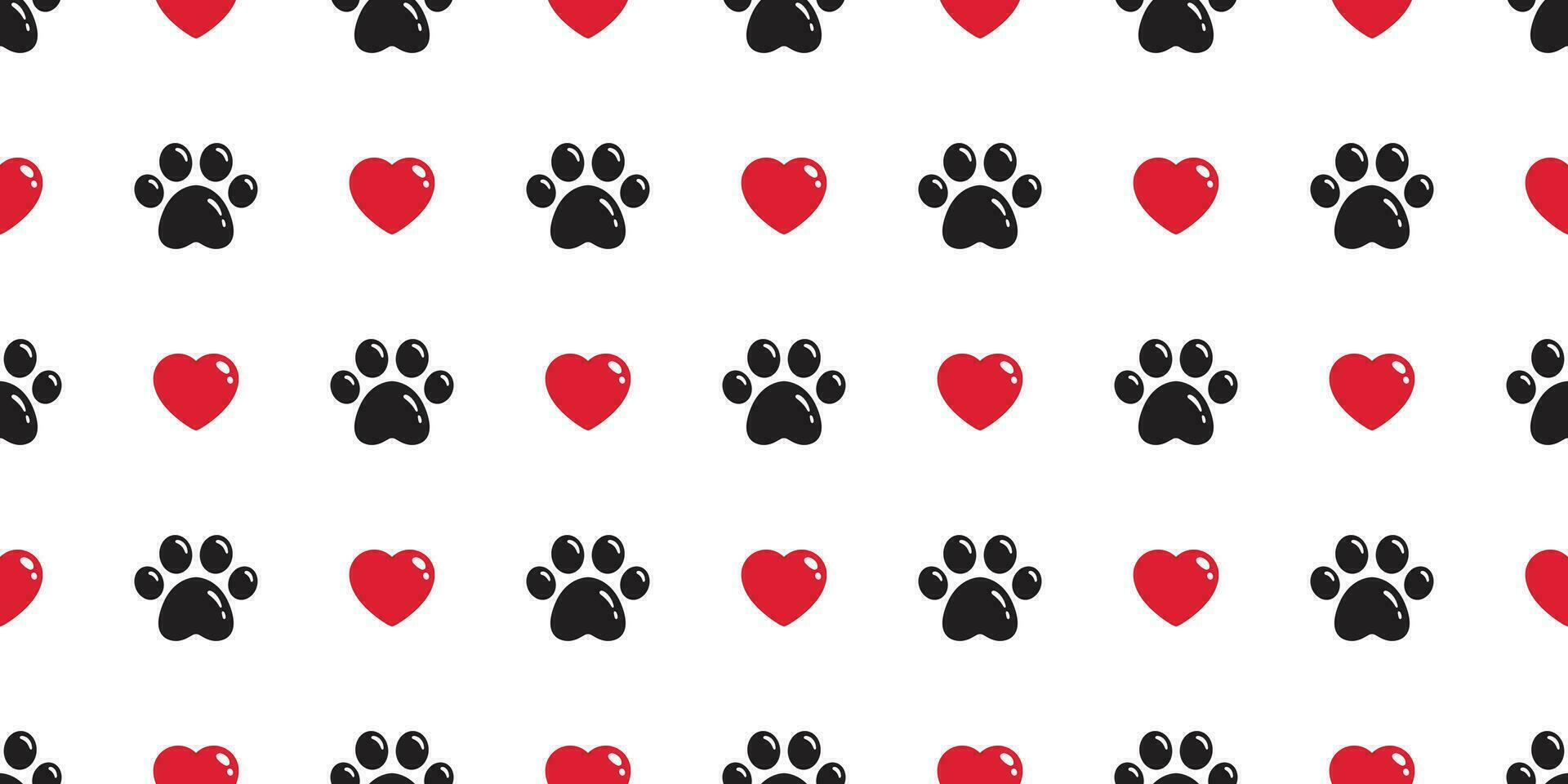 Dog Paw seamless pattern vector heart valentine french bulldog footprint cartoon tile background repeat wallpaper scarf isolated illustration