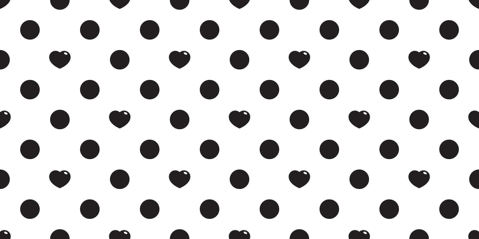 Heart seamless pattern valentine vector polka dot gift wrap paper scarf isolated repeat wallpaper tile background illustration