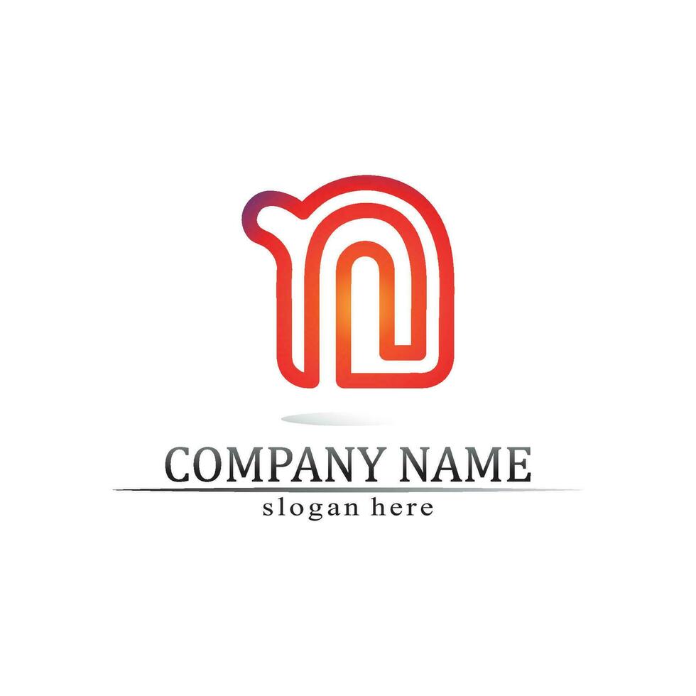 N Letter Logo Template vector