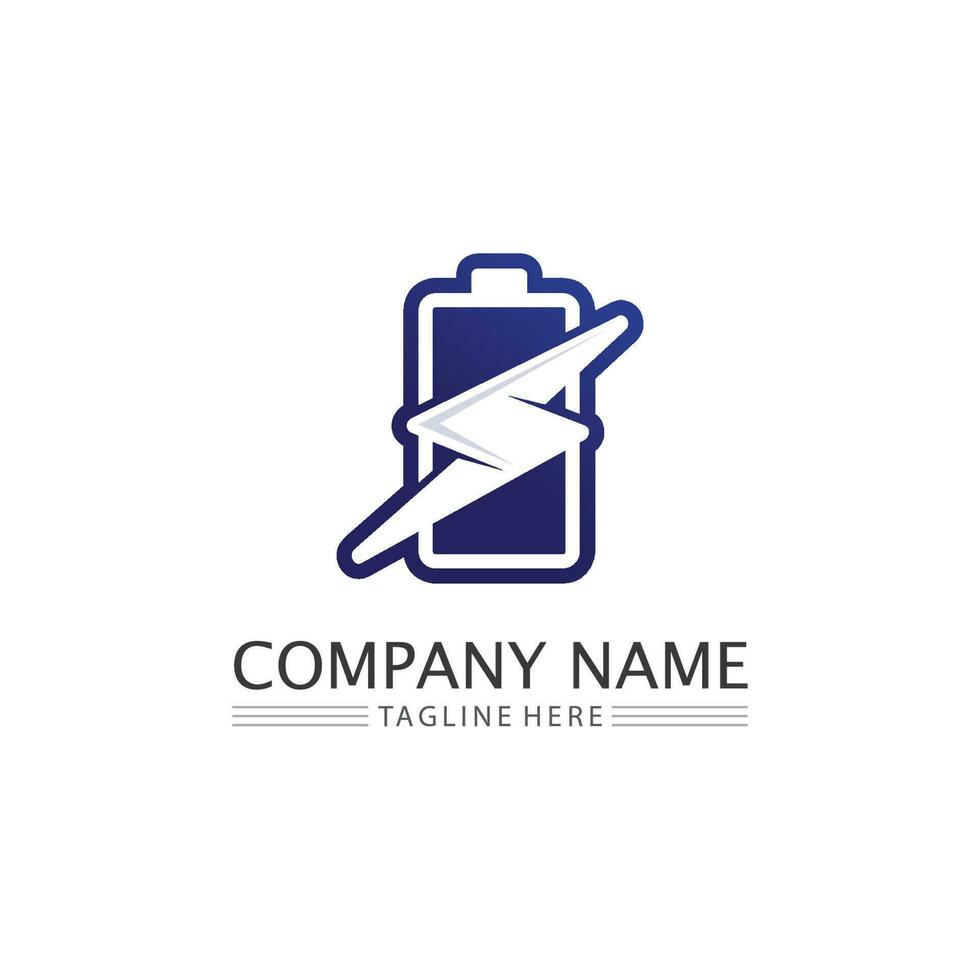 Battery icon and charging, charge indicator Vector logo design level Battery Energy Power running low up status batteries set logo Charge level illustration