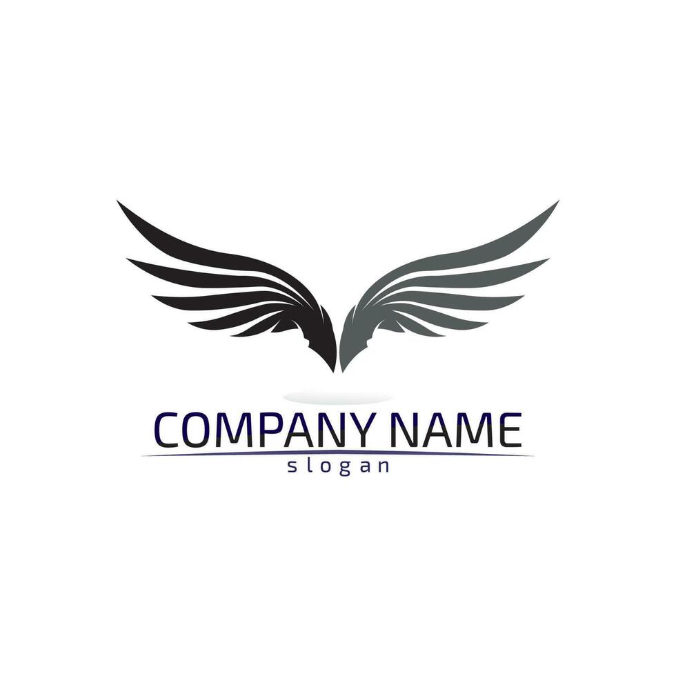 Falcon Wings Logo Template vector icon logo design app