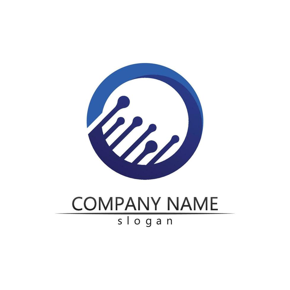 Technology circle logo and symbols Vector