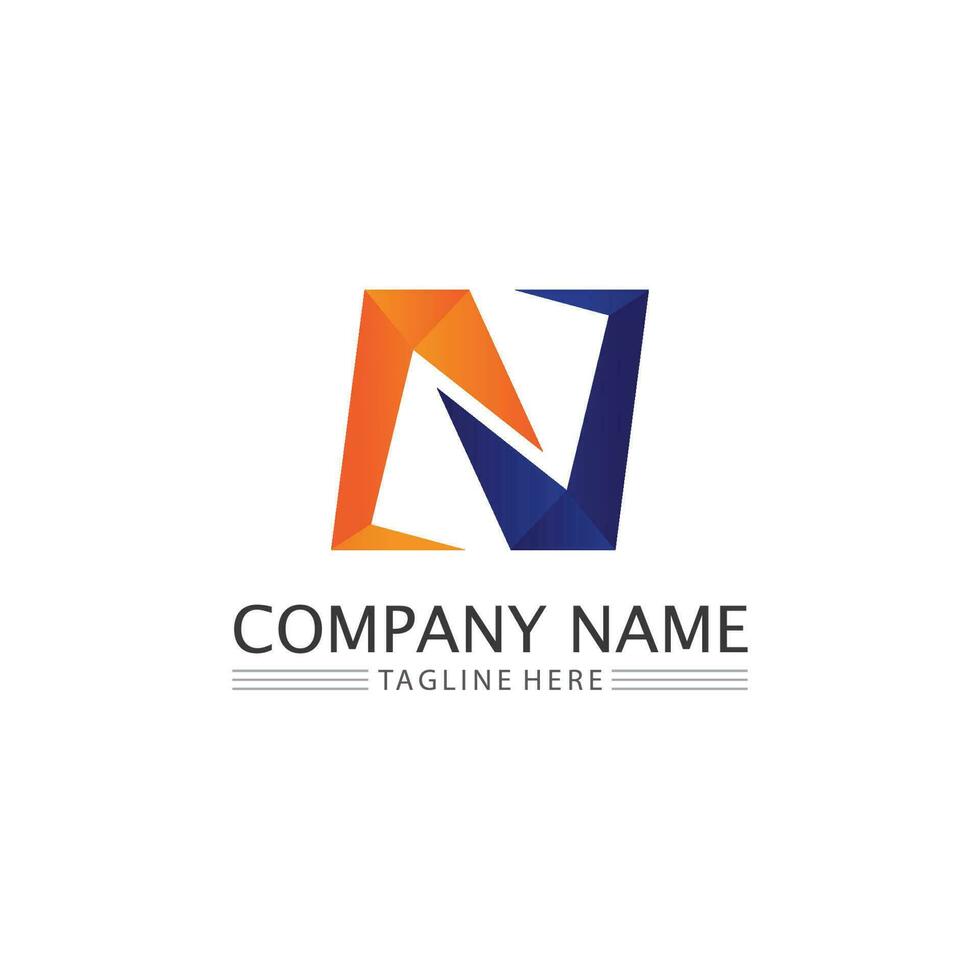 N Letter Logo Template vector