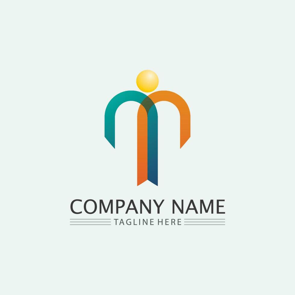 M Letter Logo Template vector