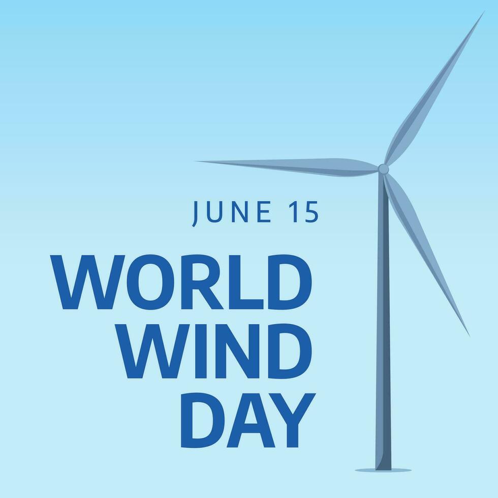 mundo viento día diseño modelo para celebracion. mundo viento día vector diseño. turbina vector ilustración.