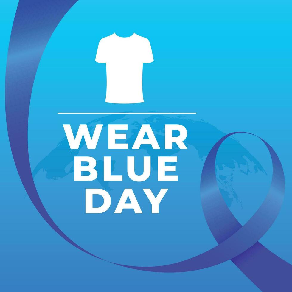 wear blue day design template for celebration. wear blue day vector illustration. wear blue day event.