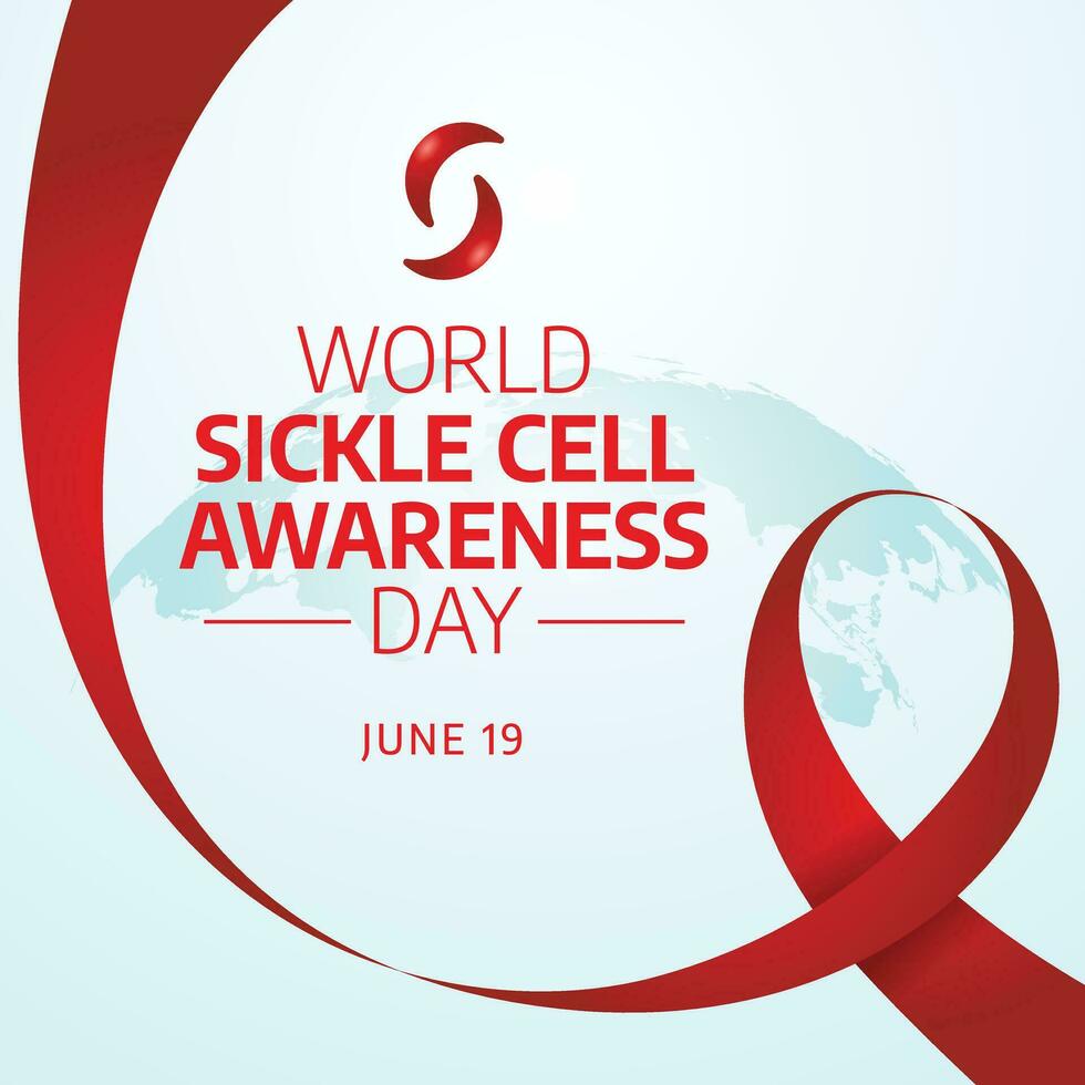 world sickle cell awareness day design template for celebration. sickle cell awareness design. blood vector design. red ribbon design.