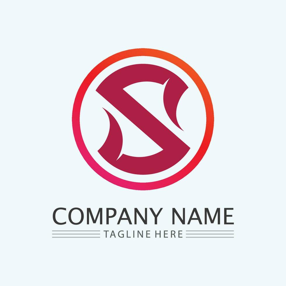 Business corporate letter S logo design vector. vector