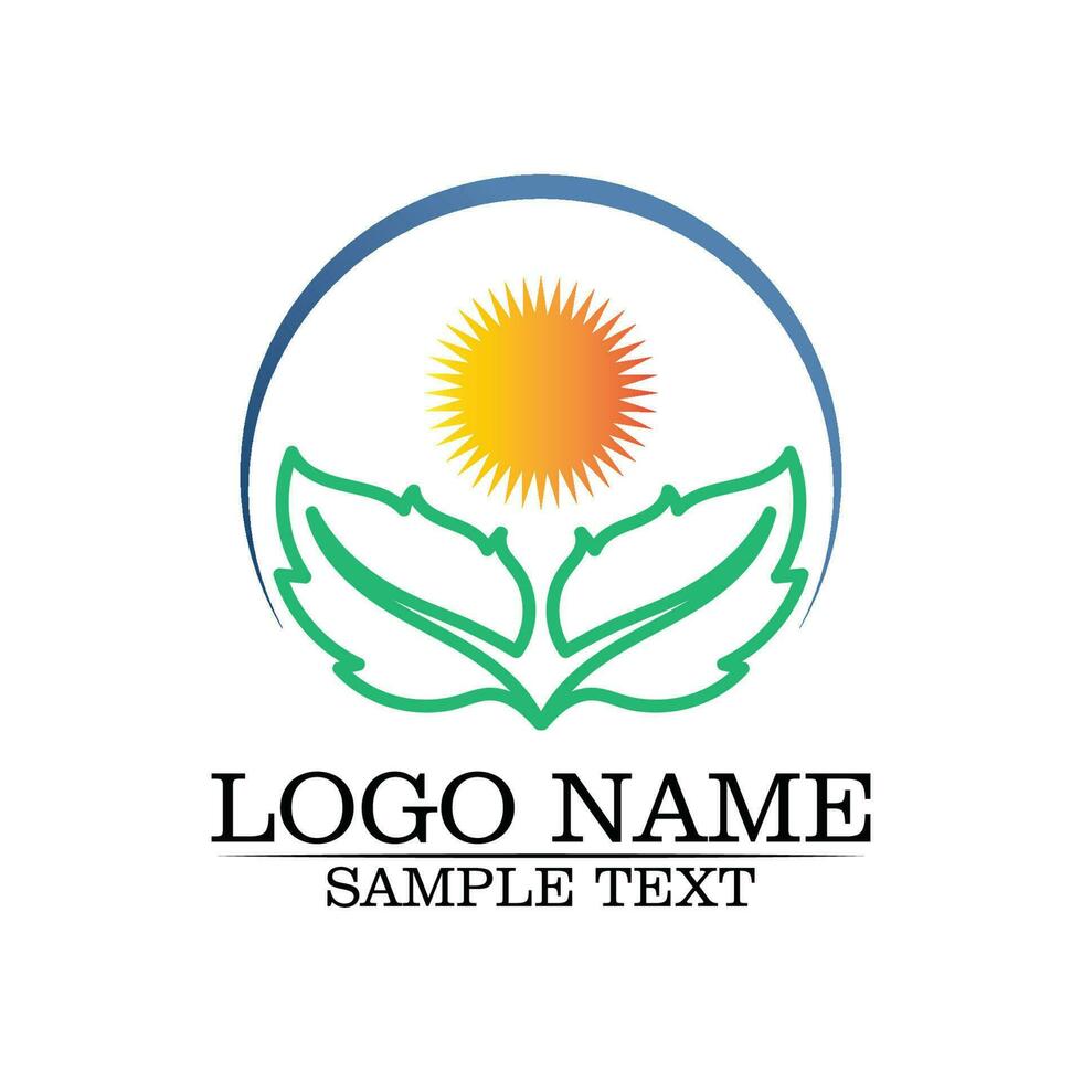 Eco Tree Leaf Logo Template vector