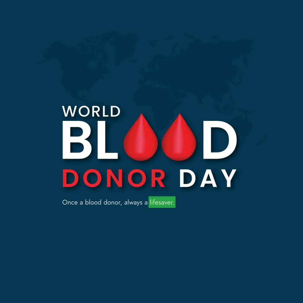 Blood donation illustration concept for Social Media Post vector