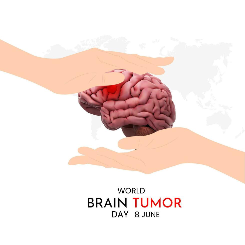 World Brain Tumor Day Design for Spread Awareness and Educate People About Brain Tumors vector