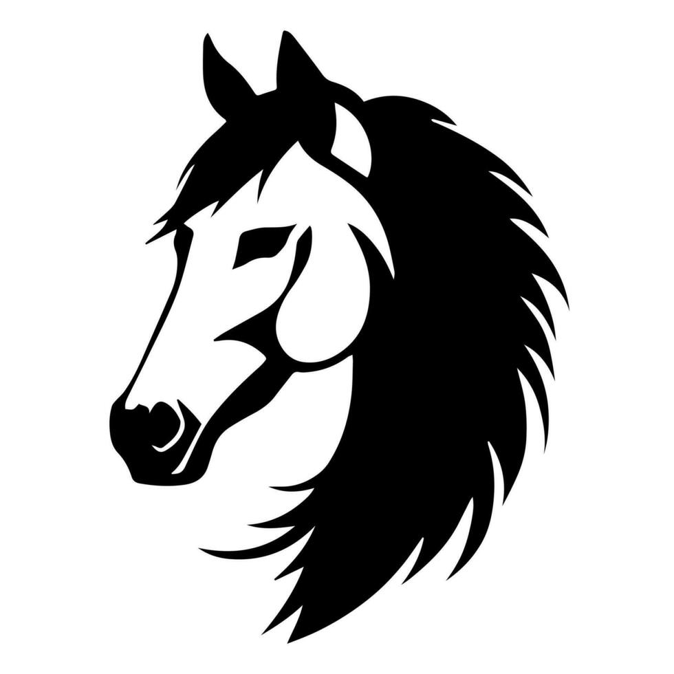 Horse head isolated on white background. Vector illustration for your design