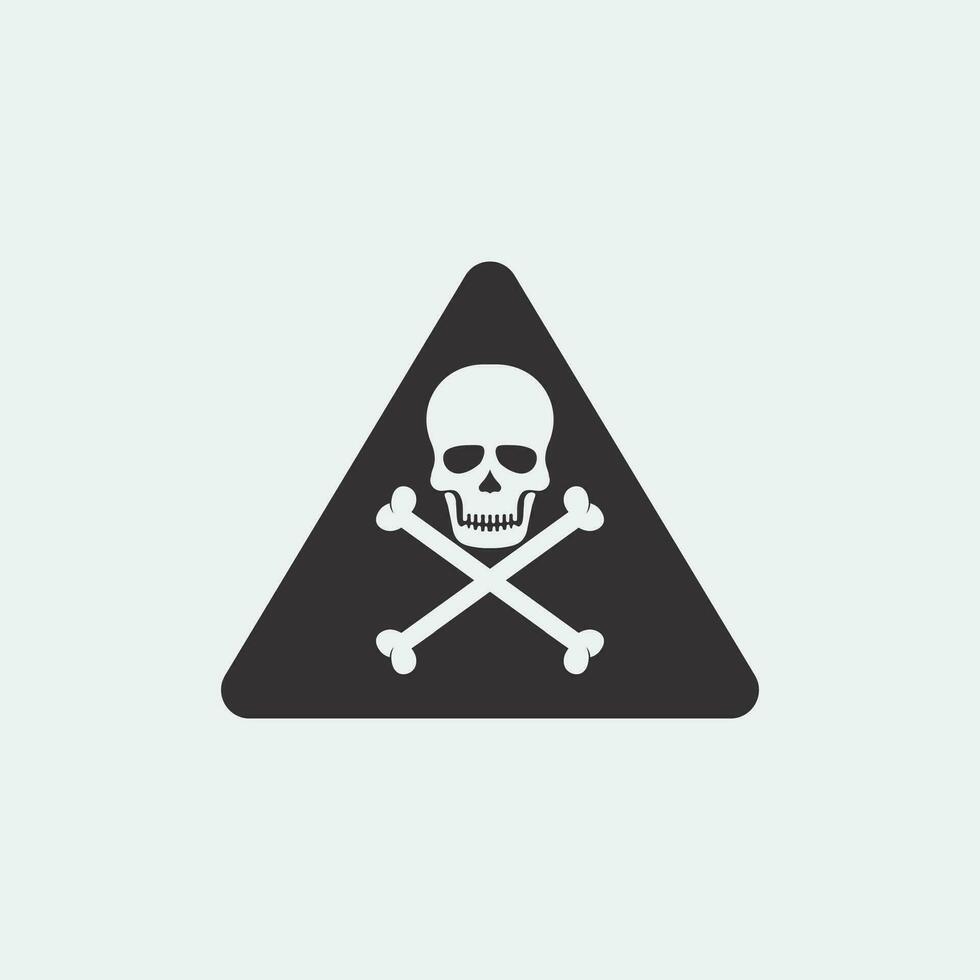 skull and bones icon logo design vector graphic illustration symbol