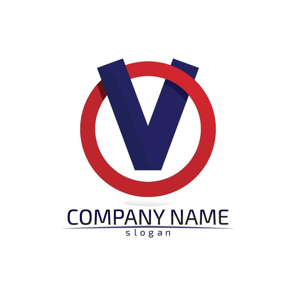 V letters business logo and symbols template vector