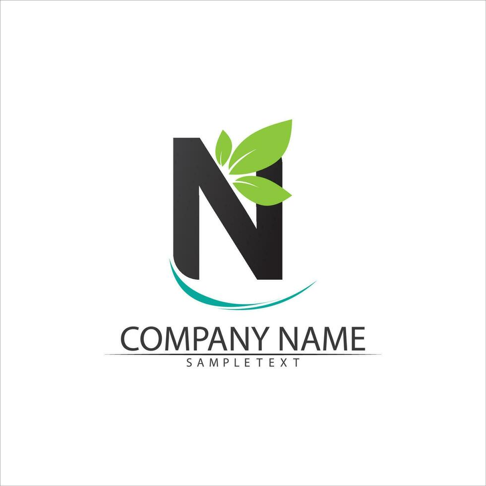 N Letter Logo Template vector