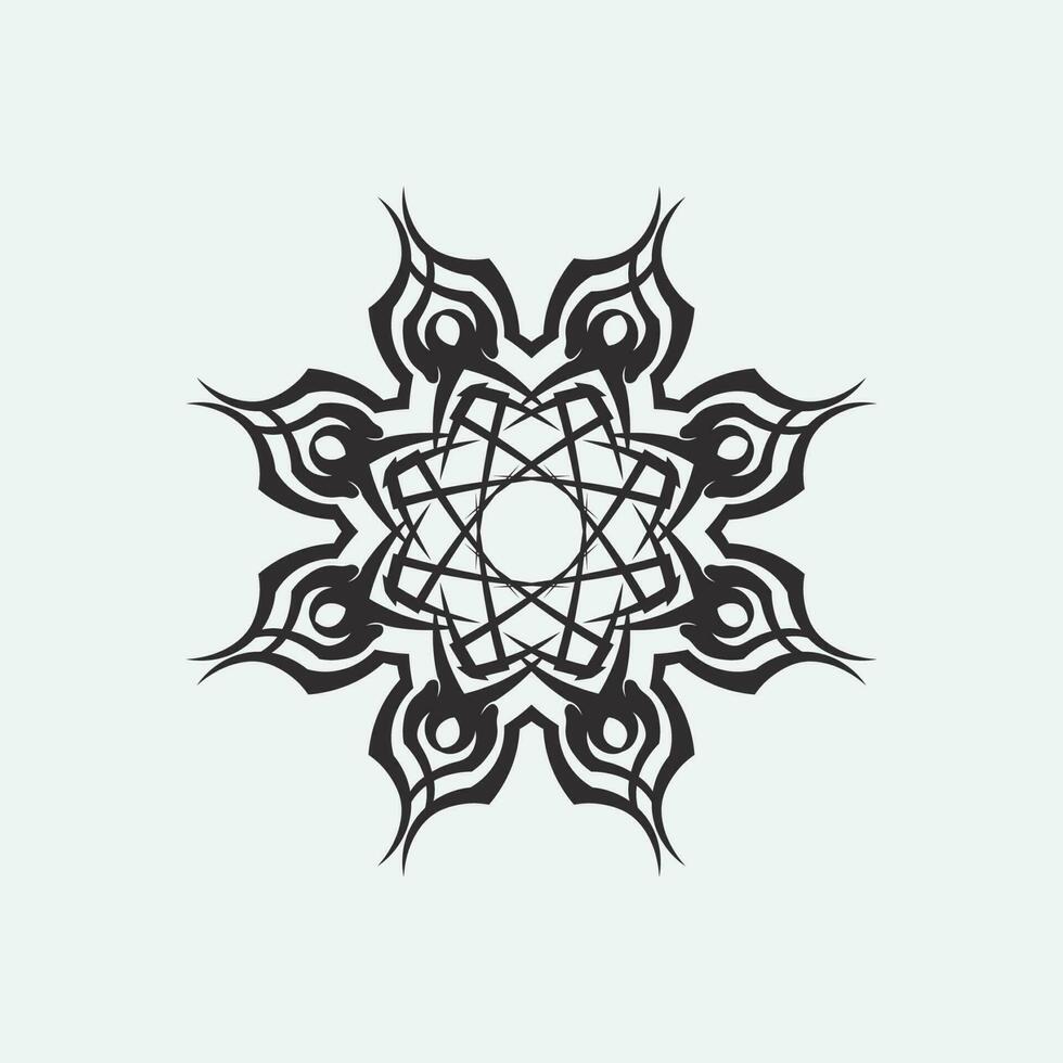 tribal, classic , black, ethnic tattoo icon vector illustration design logo