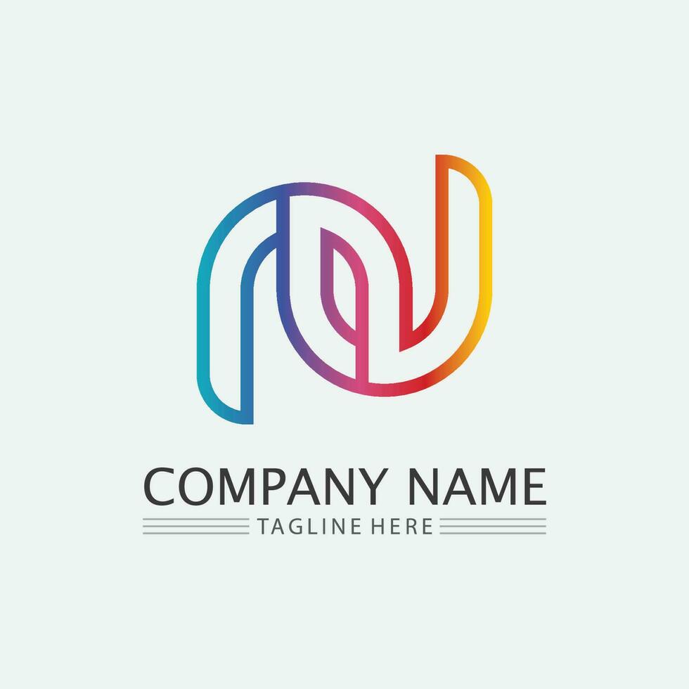 N Letter Logo Template vector