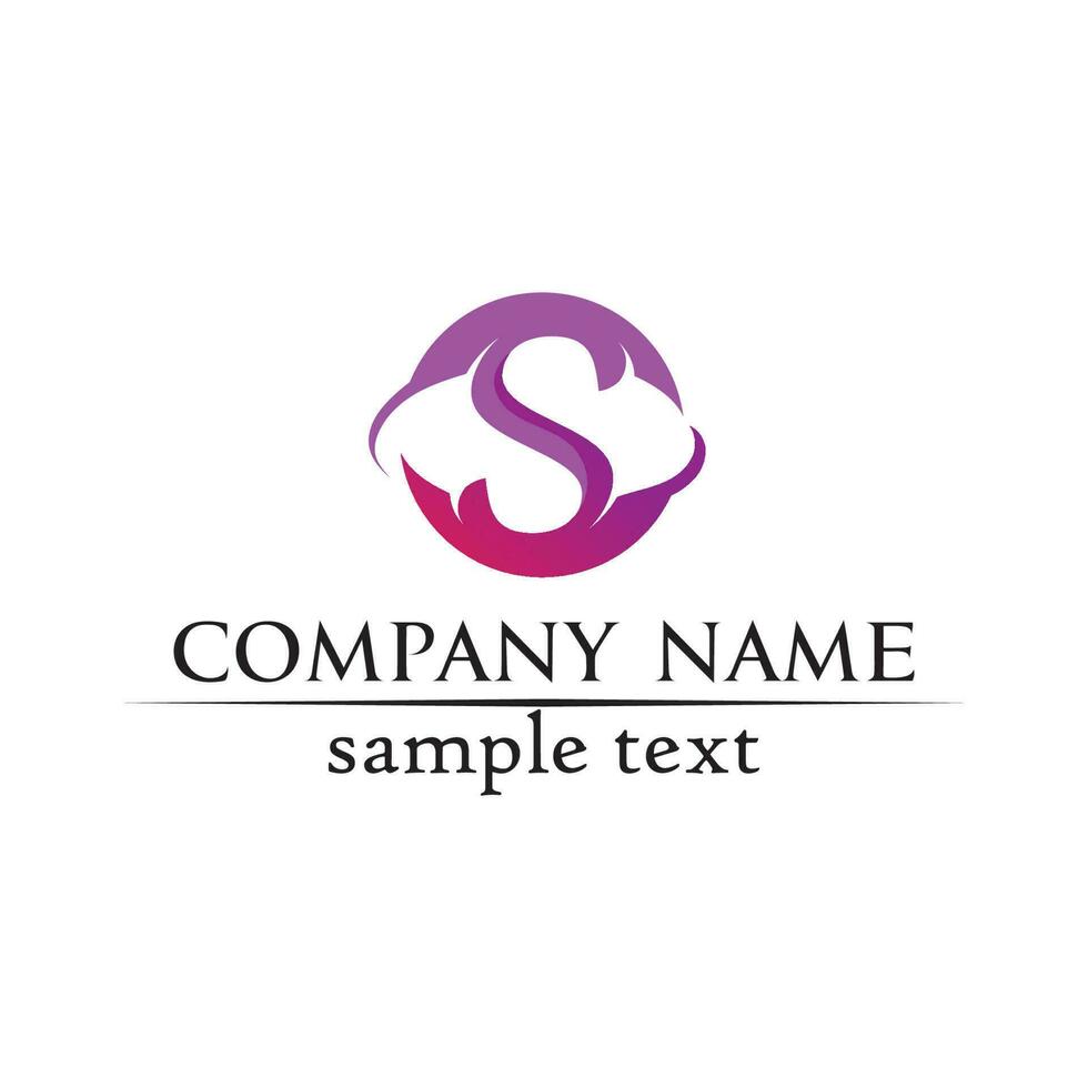 Business corporate letter S logo design vector design