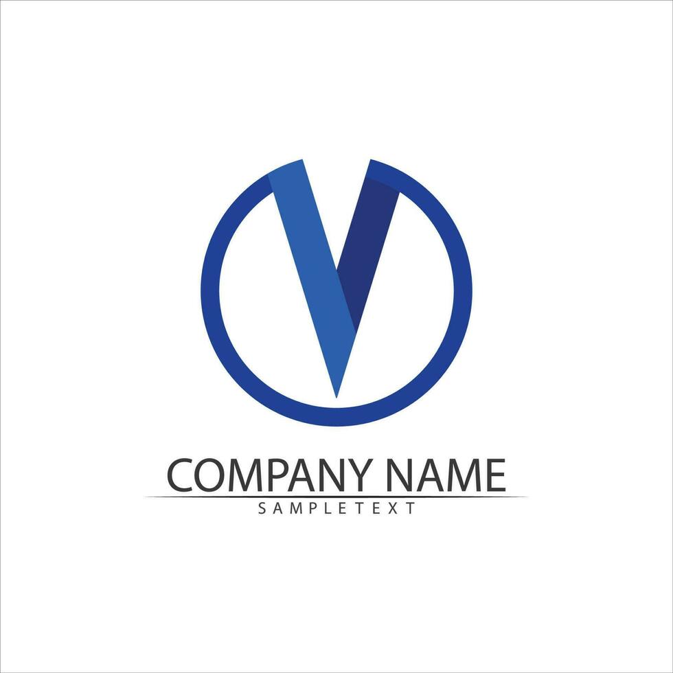 V Letter Logo Template vector