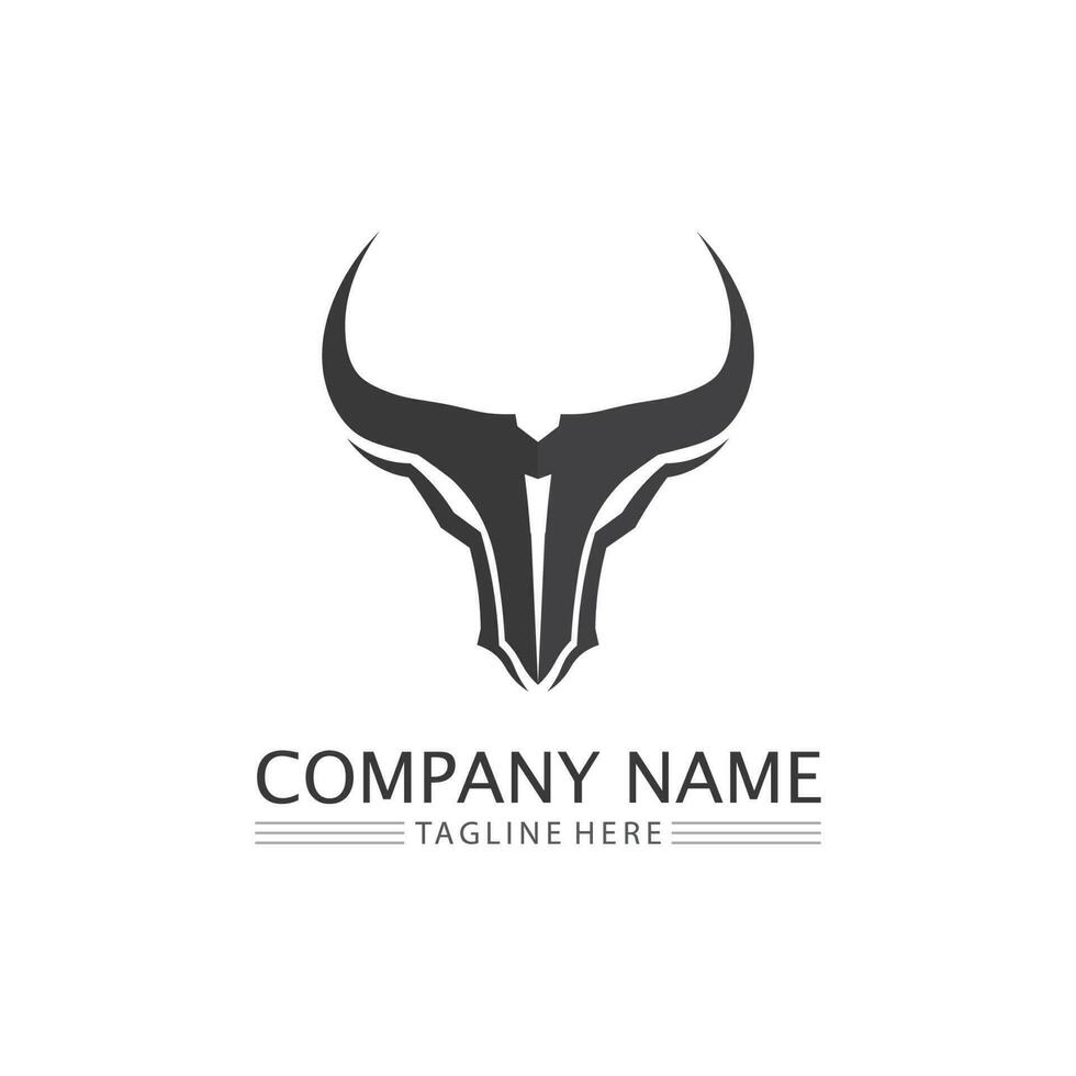 Bull buffalo head cow animal  mascot logo design vector for sport horn buffalo animal mammals head logo wild matador