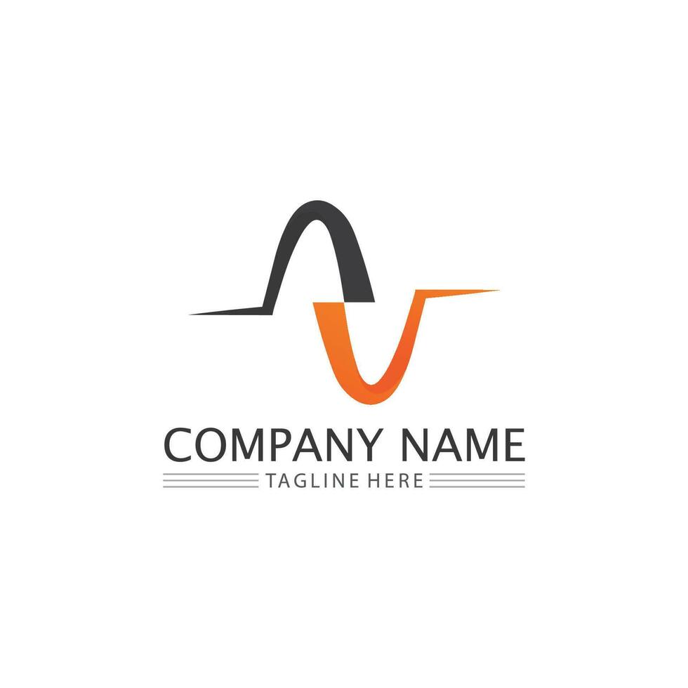 N Letter Logo Template vector