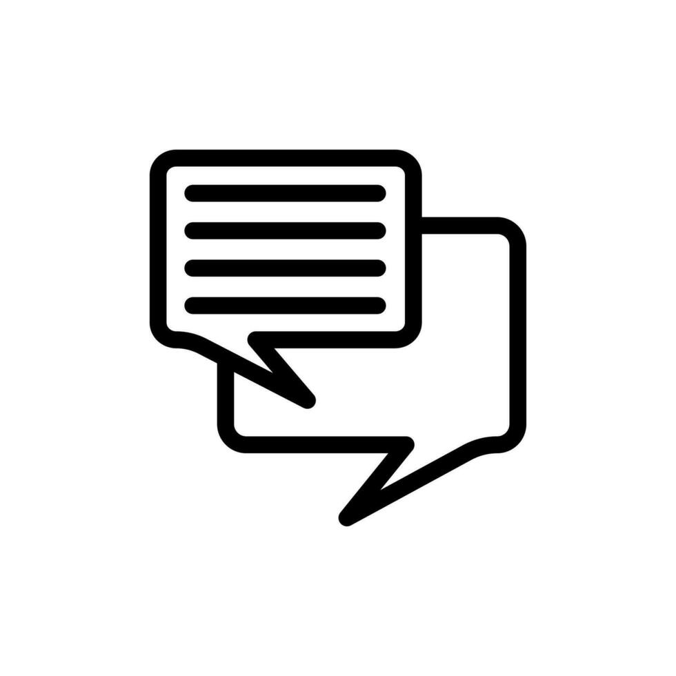 Chat icon in trendy line style design. Vector graphic illustration. Chat symbol for website, logo, app and interface design. Black icon
