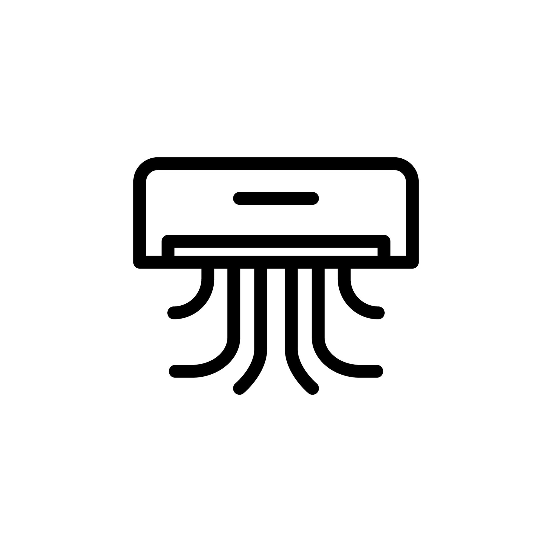 Air conditioner icon in trendy line style design. Vector graphic