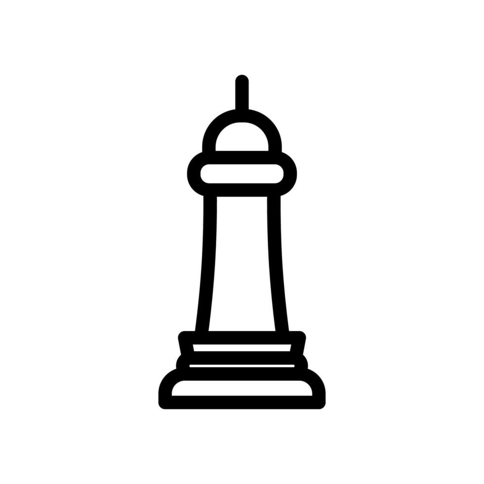 Chess game icon in trendy line style design. Vector graphic illustration. Chess game symbol for website, logo, app and interface design. Black icon vector