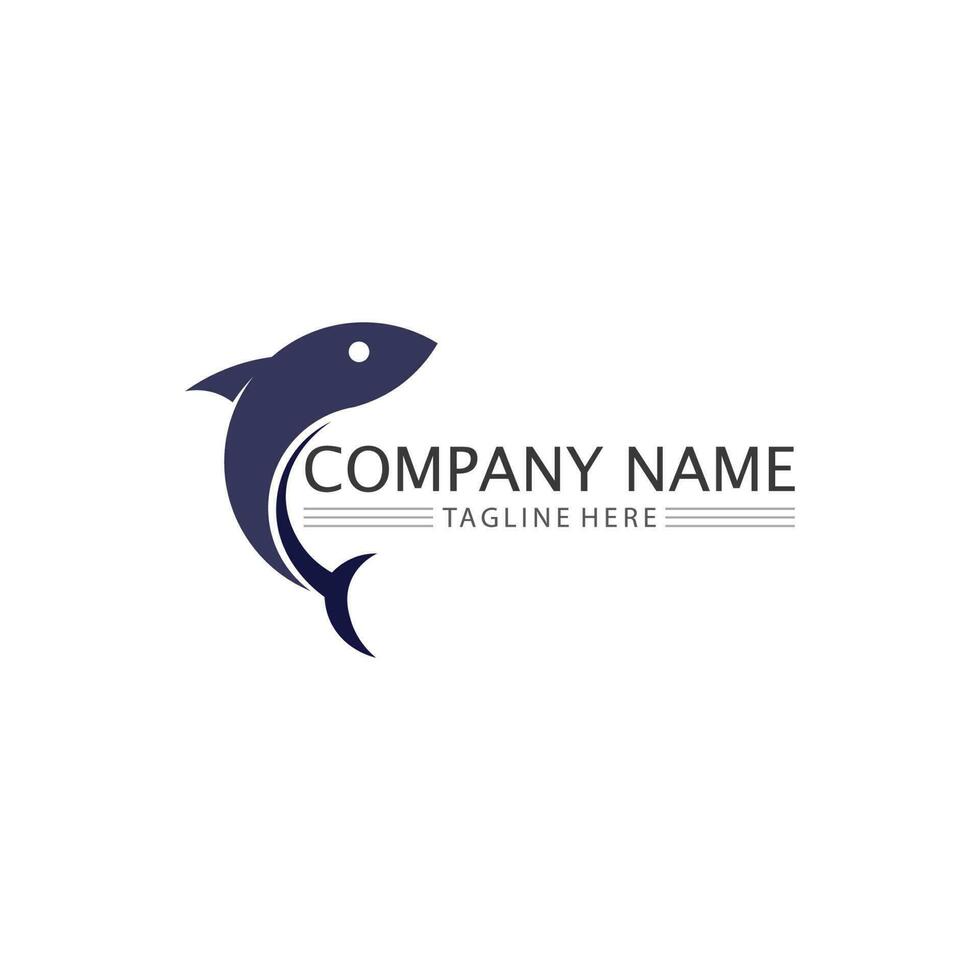 Fish logo template vector