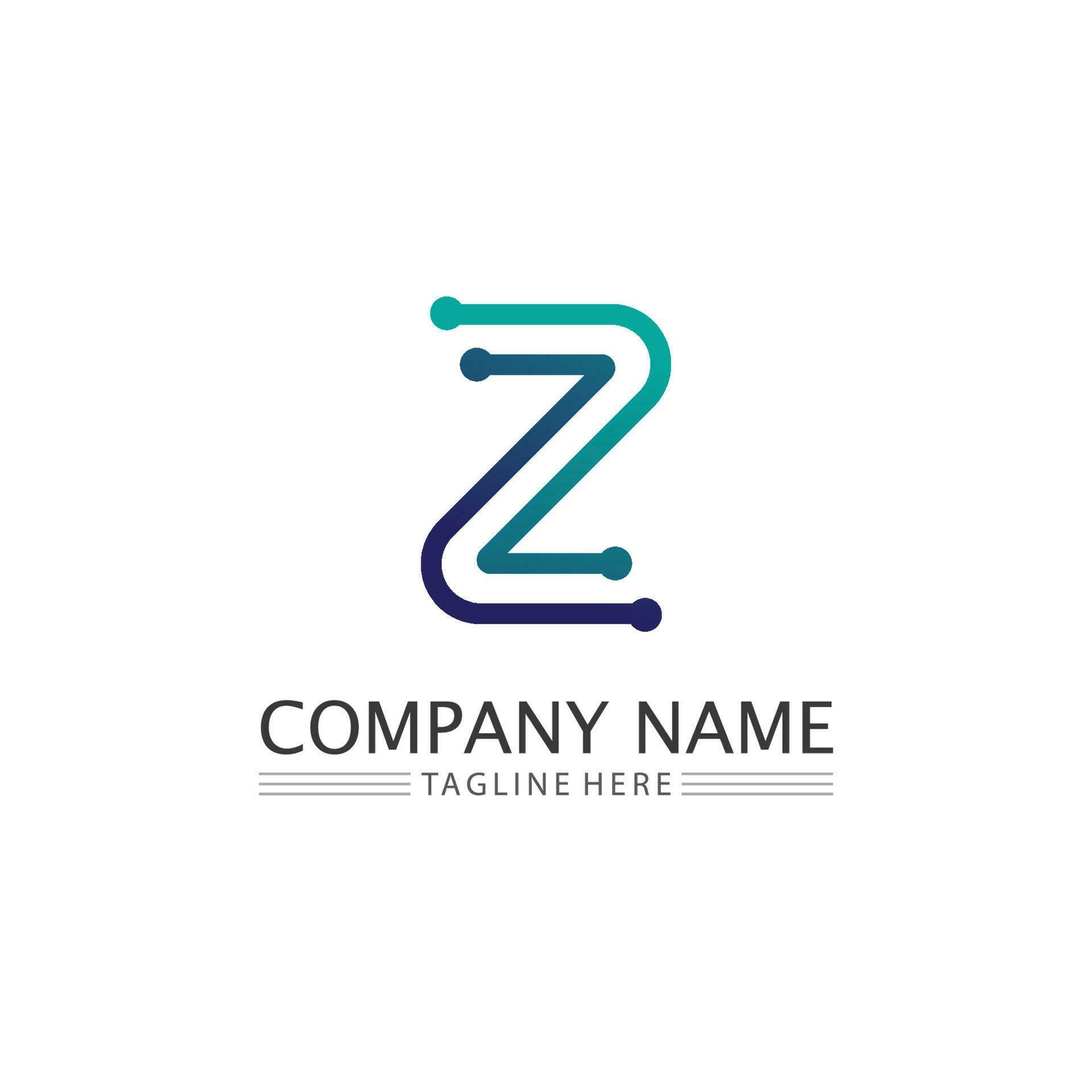 Z letter and font Z logo design vector identity illustration 24720678
