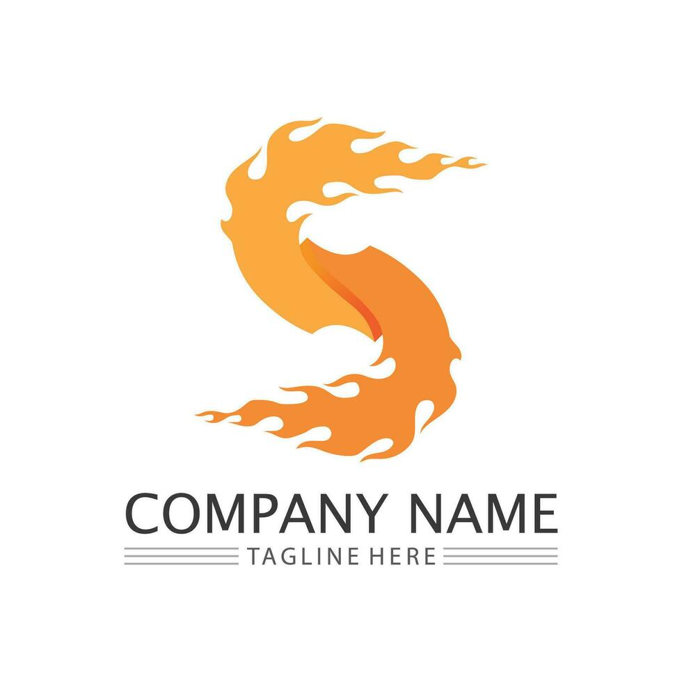 fire flame logo icon vector design template