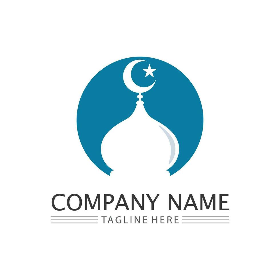 islamic icon and ramadhan logo design vector graphic sign