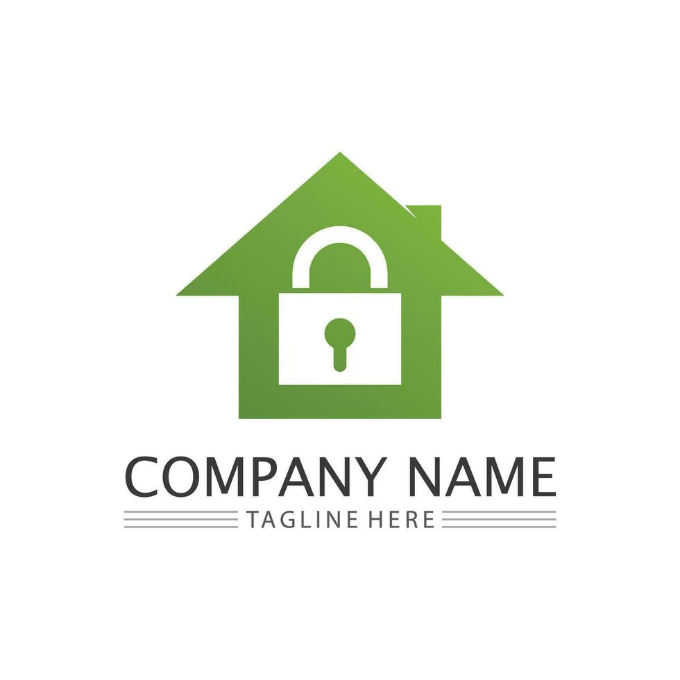 key and lock icon padlock logo and symbol vector design