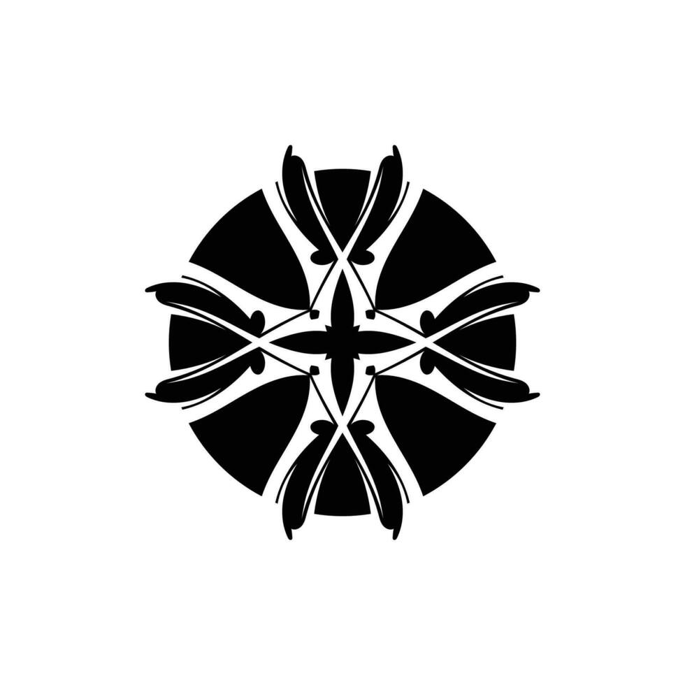 Diseño de ilustración de vector de icono de tatuaje étnico tribal