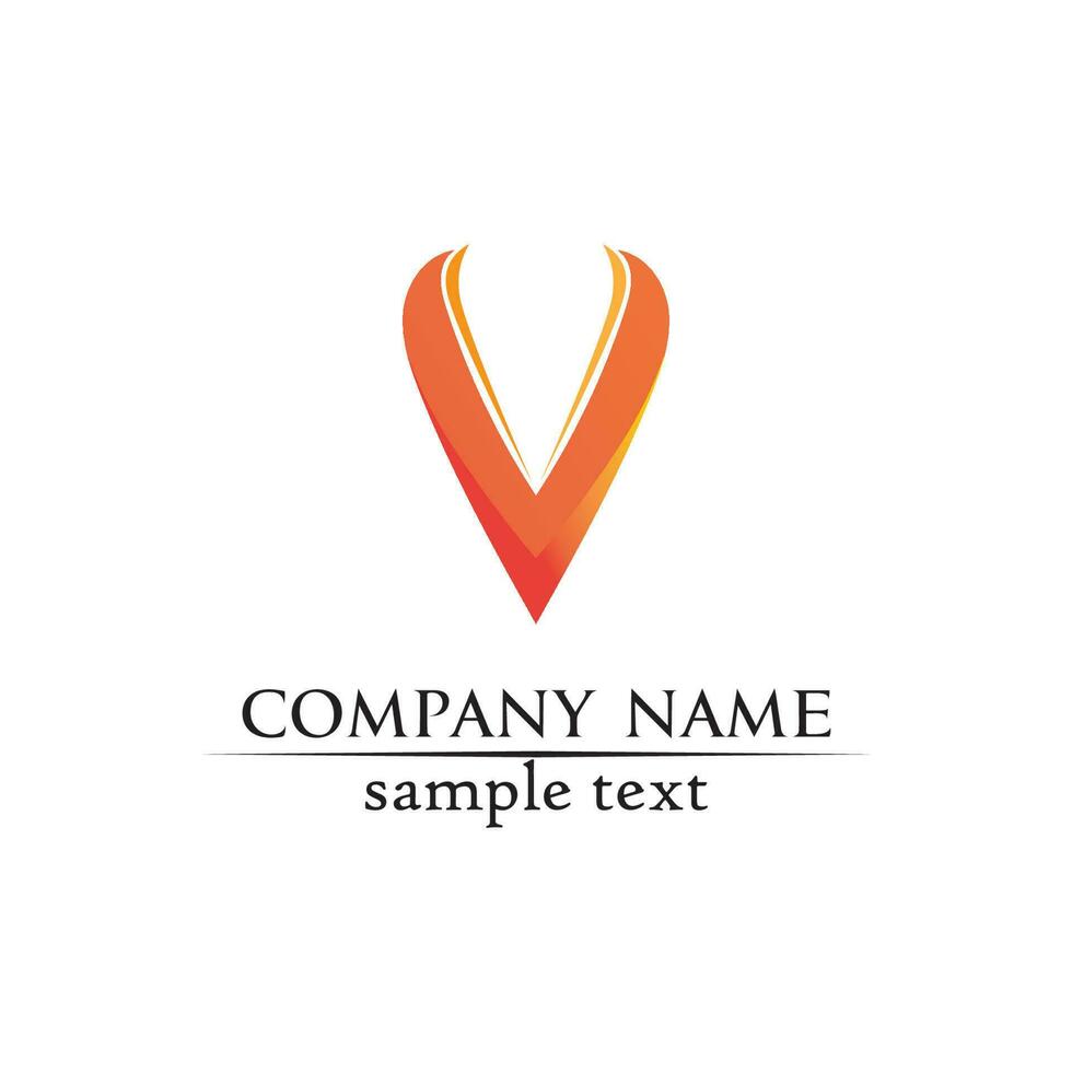 V letters business logo and symbols template vector