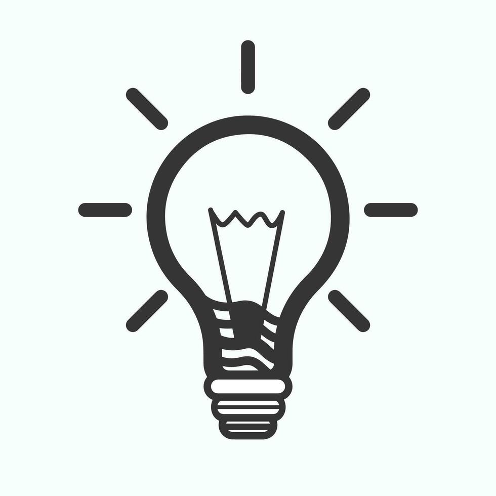 Light Bulb line icon flat vector suitable for creative idea concept ready for your project