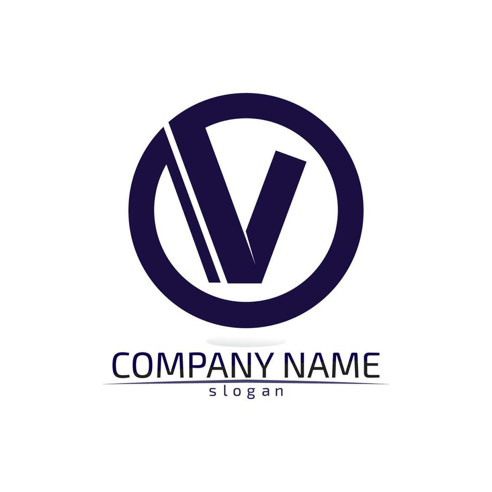 V letters business logo and symbols template vector