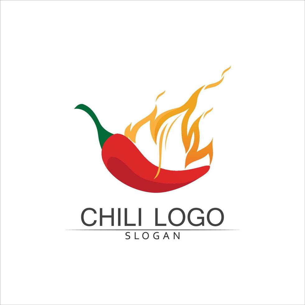 Red hot natural chili icon vector Illustration